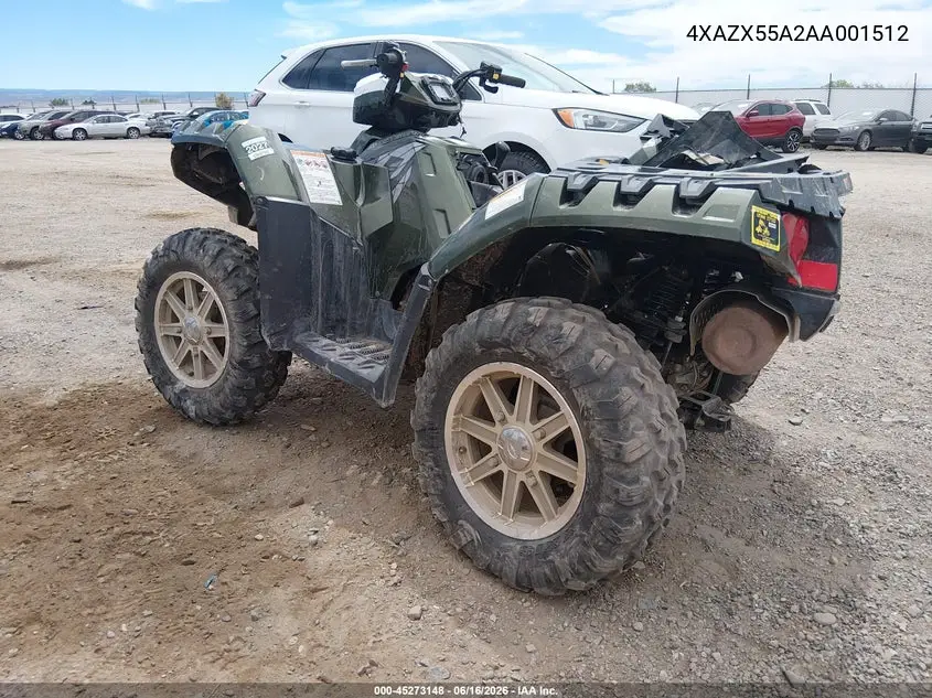 2010 Polaris Sportsman 550 Xp-Eps VIN: 4XAZX55A2AA001512 Lot: 45273148