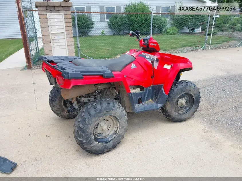 2016 Polaris Sportsman 570 VIN: 4XASEA577GA599254 Lot: 45370151