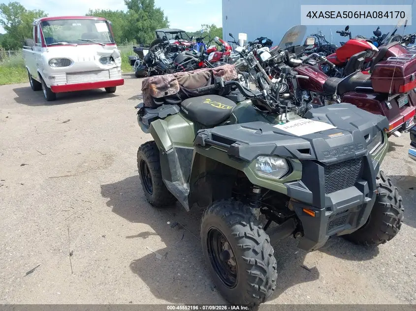 2017 Polaris Sportsman 450 H.o. VIN: 4XASEA506HA084170 Lot: 45552196