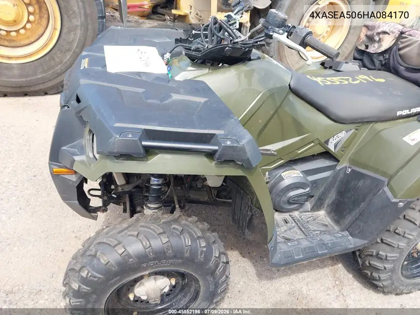 2017 Polaris Sportsman 450 H.o. VIN: 4XASEA506HA084170 Lot: 45552196