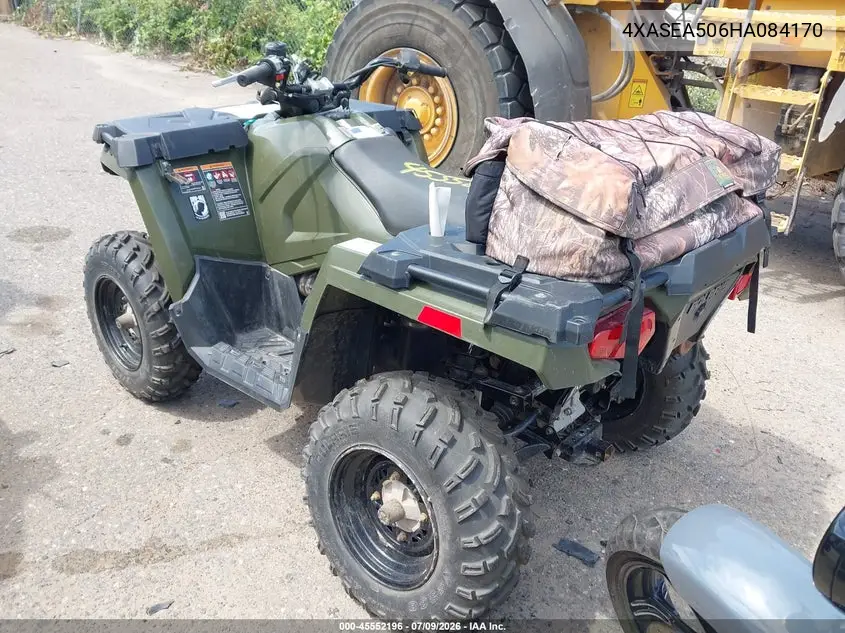 2017 Polaris Sportsman 450 H.o. VIN: 4XASEA506HA084170 Lot: 45552196