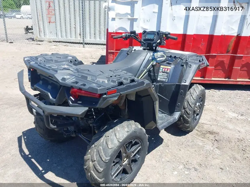 2019 Polaris Sportsman 850 Sp Premium VIN: 4XASXZ85XKB316917 Lot: 45282894