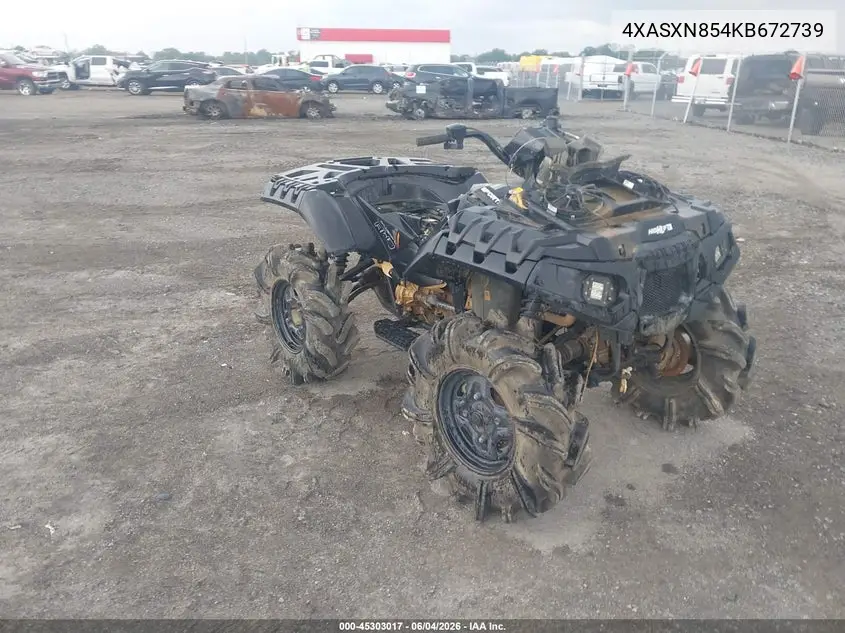 2019 Polaris Sportsman 850 High Lifter Edition VIN: 4XASXN854KB672739 Lot: 45303017