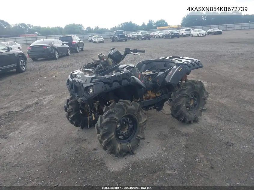 2019 Polaris Sportsman 850 High Lifter Edition VIN: 4XASXN854KB672739 Lot: 45303017