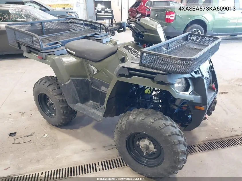 2019 Polaris Sportsman 570 VIN: 4XASEA573KA609013 Lot: 45358590