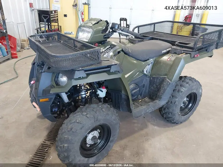 2019 Polaris Sportsman 570 VIN: 4XASEA573KA609013 Lot: 45358590