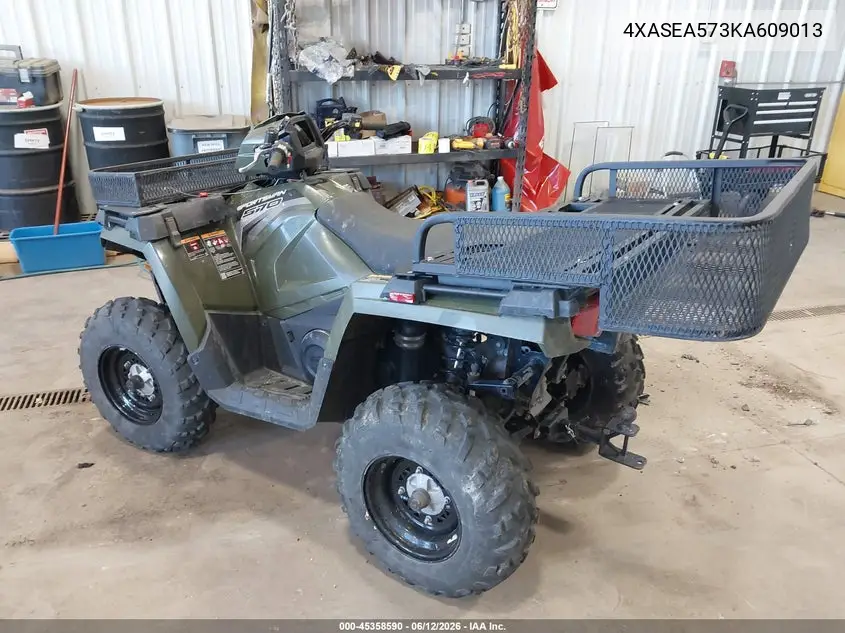 2019 Polaris Sportsman 570 VIN: 4XASEA573KA609013 Lot: 45358590