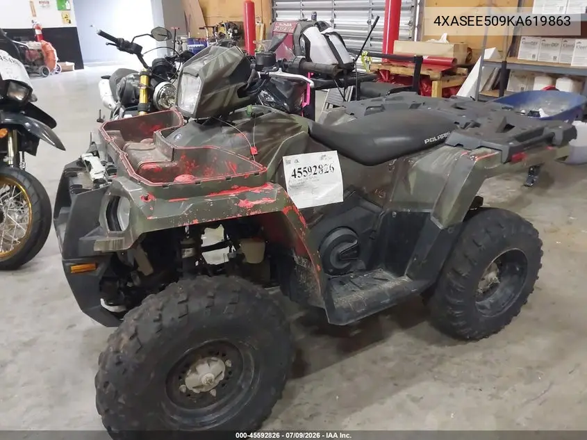 2019 Polaris Sportsman 450 H.o. Eps VIN: 4XASEE509KA619863 Lot: 45592826