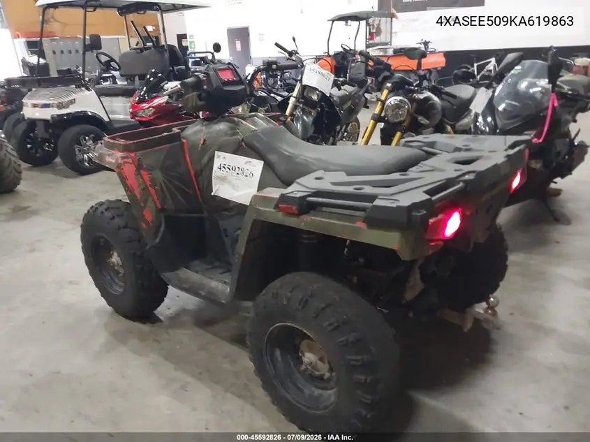 2019 Polaris Sportsman 450 H.o. Eps VIN: 4XASEE509KA619863 Lot: 45592826