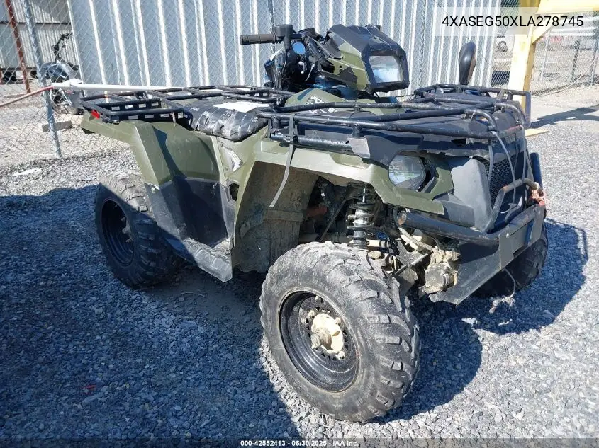2020 Polaris Sportsman 450 H.o. Utility Package VIN: 4XASEG50XLA278745 Lot: 42552413