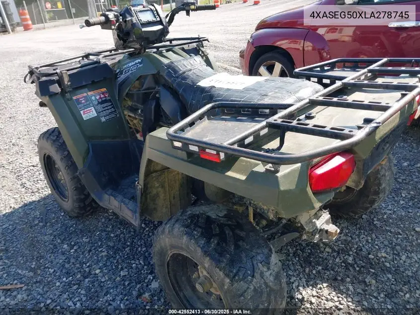 2020 Polaris Sportsman 450 H.o. Utility Package VIN: 4XASEG50XLA278745 Lot: 42552413