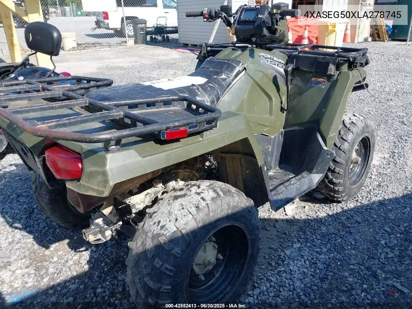 2020 Polaris Sportsman 450 H.o. Utility Package VIN: 4XASEG50XLA278745 Lot: 42552413