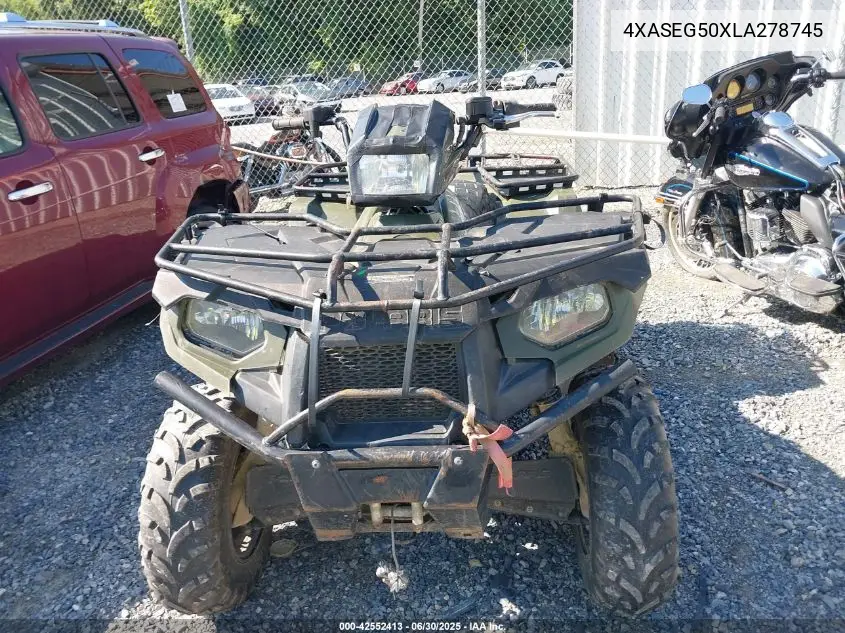 2020 Polaris Sportsman 450 H.o. Utility Package VIN: 4XASEG50XLA278745 Lot: 42552413