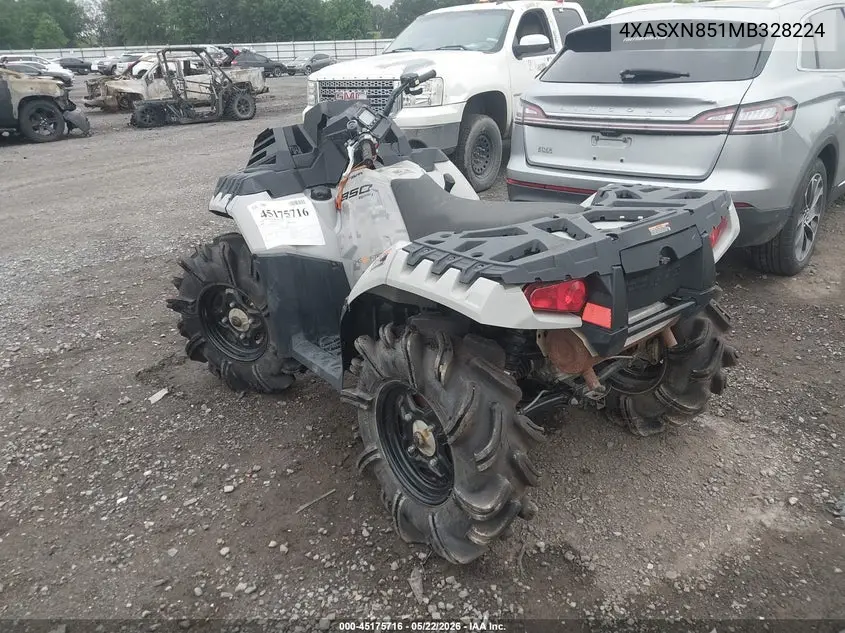 2021 Polaris Sportsman 850 High Lifter Edition VIN: 4XASXN851MB328224 Lot: 45175716