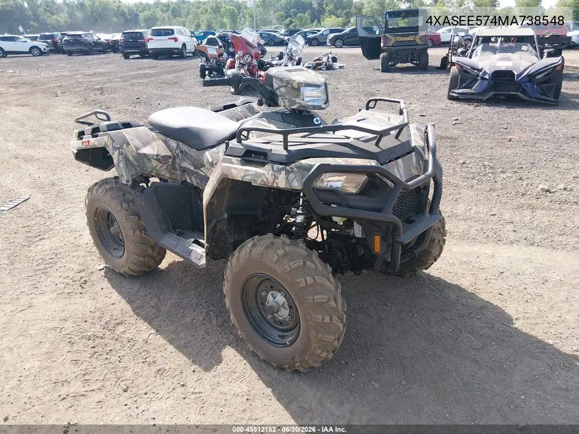 2021 Polaris Sportsman 570 Eps VIN: 4XASEE574MA738548 Lot: 45512152