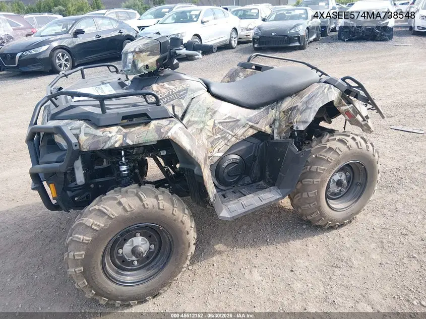 2021 Polaris Sportsman 570 Eps VIN: 4XASEE574MA738548 Lot: 45512152