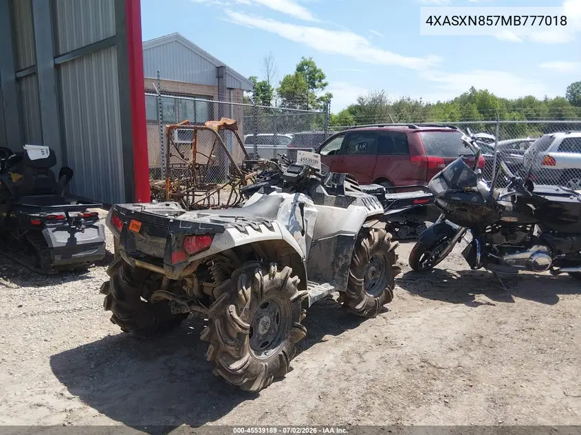 2021 Polaris Sportsman 850 High Lifter Edition VIN: 4XASXN857MB777018 Lot: 45539189