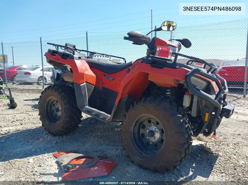 2023 Polaris Sportsman VIN: 3NESEE574PN486098 Lot: 45592537