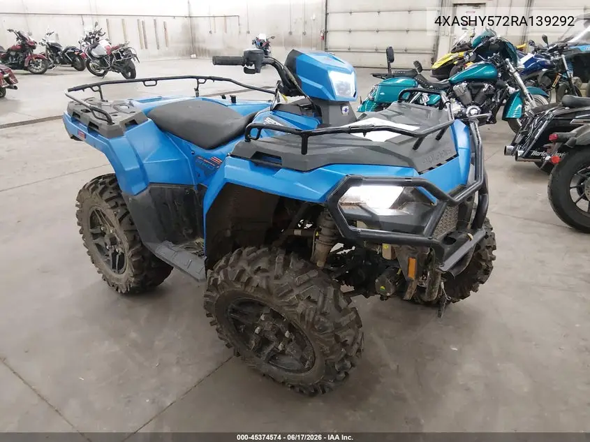 2024 Polaris Sportsman Trail 570 VIN: 4XASHY572RA139292 Lot: 45374574