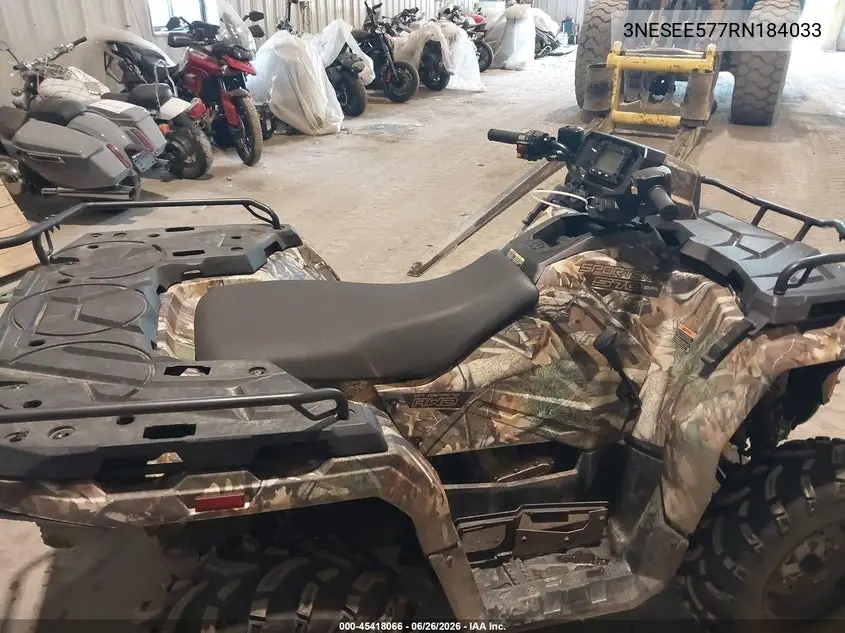 2024 Polaris Sportsman VIN: 3NESEE577RN184033 Lot: 45418066