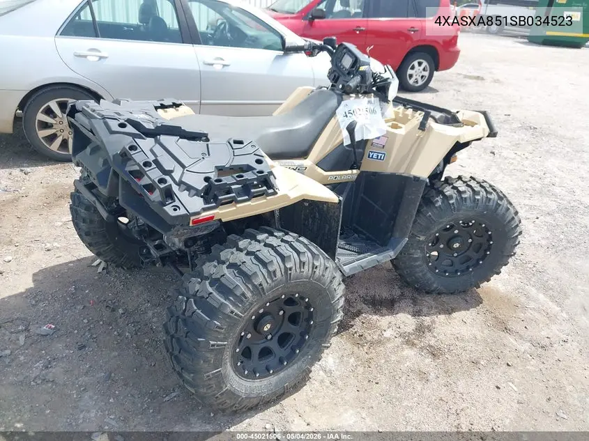 2025 Polaris Sportsman 850 VIN: 4XASXA851SB034523 Lot: 45021506