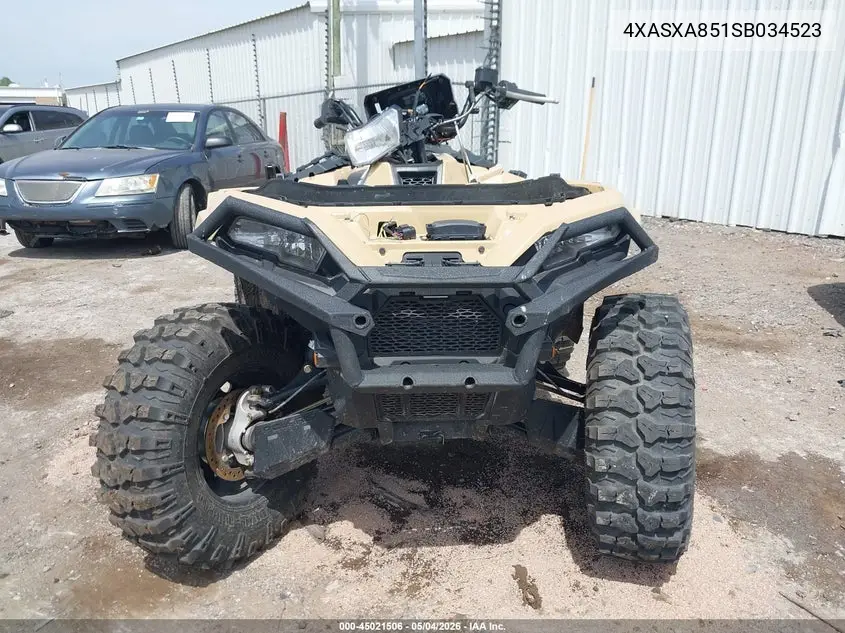 2025 Polaris Sportsman 850 VIN: 4XASXA851SB034523 Lot: 45021506