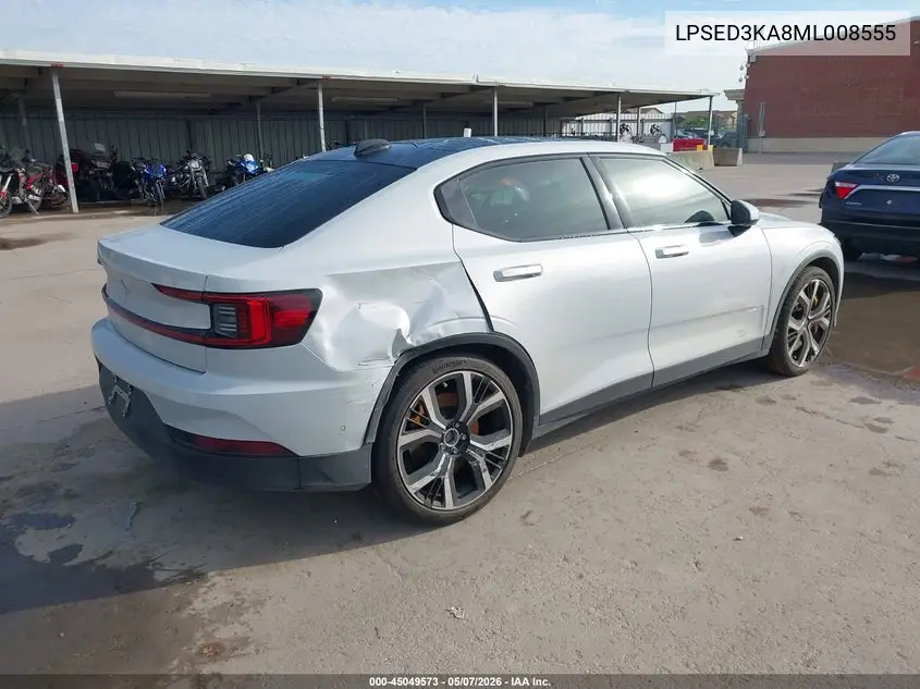 2021 Polestar 2 Launch Edition VIN: LPSED3KA8ML008555 Lot: 45049573