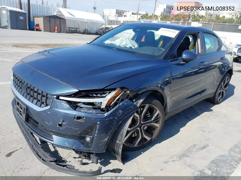 2021 Polestar 2 Launch Edition VIN: LPSED3KA5ML008352 Lot: 45099110