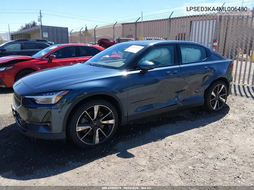 2021 Polestar 2 Launch Edition VIN: LPSED3KA4ML006480 Lot: 45265279