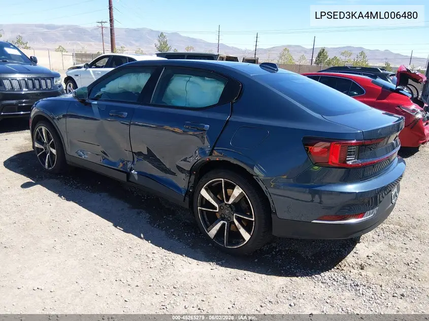 2021 Polestar 2 Launch Edition VIN: LPSED3KA4ML006480 Lot: 45265279