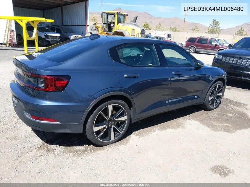 2021 Polestar 2 Launch Edition VIN: LPSED3KA4ML006480 Lot: 45265279