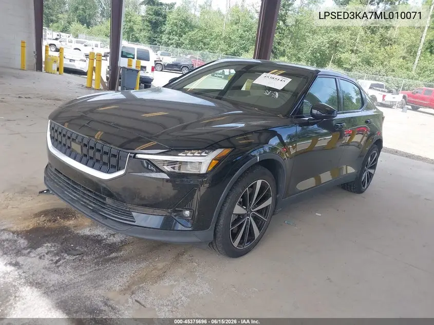 2021 Polestar 2 Launch Edition VIN: LPSED3KA7ML010071 Lot: 45375696