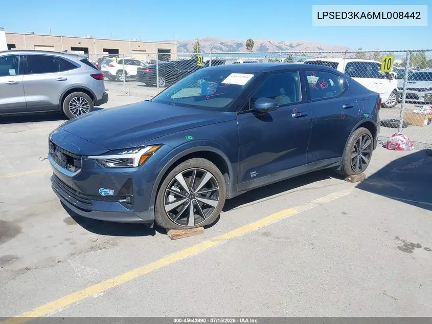 2021 Polestar 2 Launch Edition VIN: LPSED3KA6ML008442 Lot: 45643990