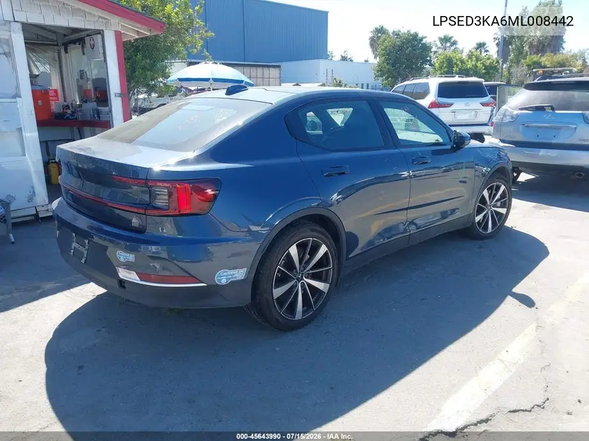2021 Polestar 2 Launch Edition VIN: LPSED3KA6ML008442 Lot: 45643990