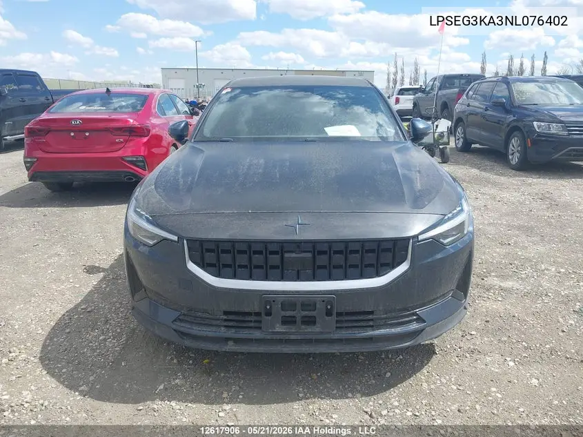 2022 Polestar 2 VIN: LPSEG3KA3NL076402 Lot: 12617906