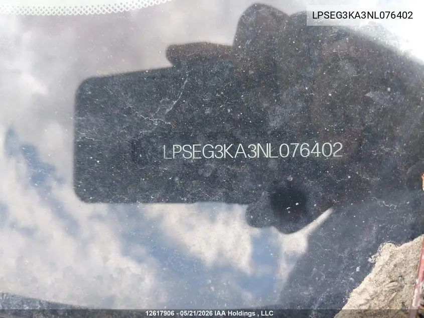 2022 Polestar 2 VIN: LPSEG3KA3NL076402 Lot: 12617906
