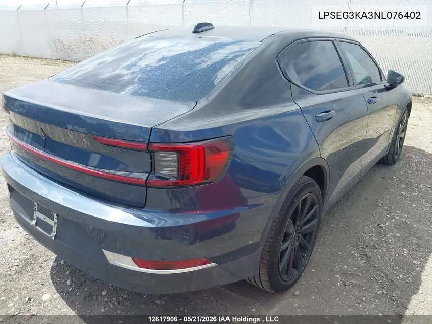 2022 Polestar 2 VIN: LPSEG3KA3NL076402 Lot: 12617906