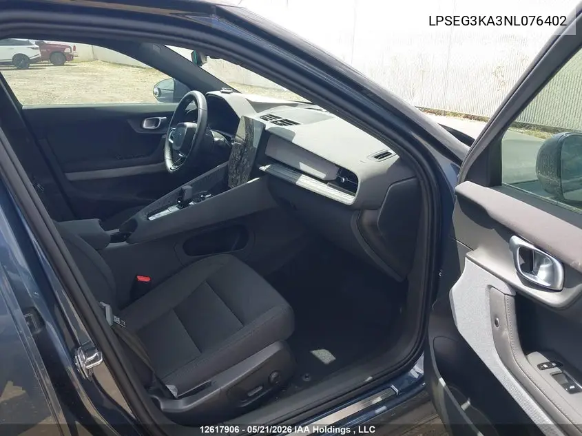 2022 Polestar 2 VIN: LPSEG3KA3NL076402 Lot: 12617906