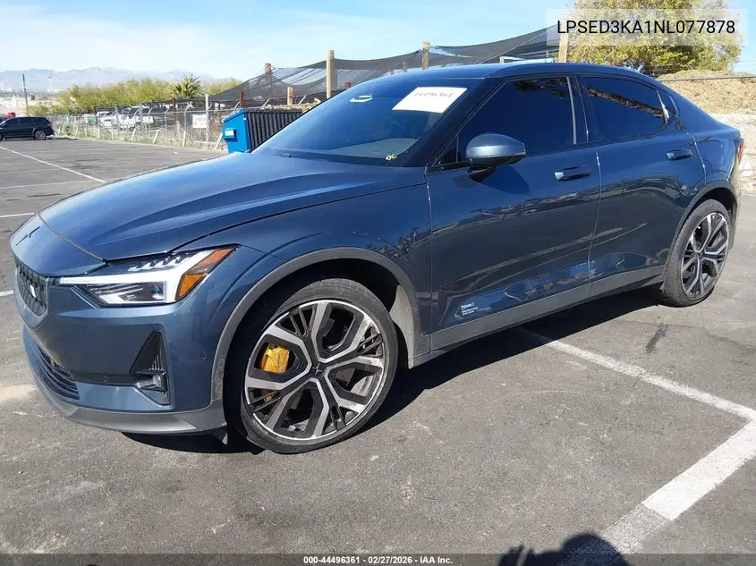 2022 Polestar 2 Long Range Dual Motor VIN: LPSED3KA1NL077878 Lot: 44496361