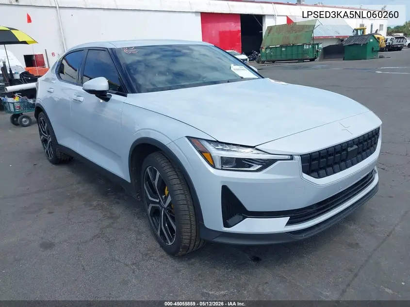 2022 Polestar 2 Long Range Dual Motor VIN: LPSED3KA5NL060260 Lot: 45055859