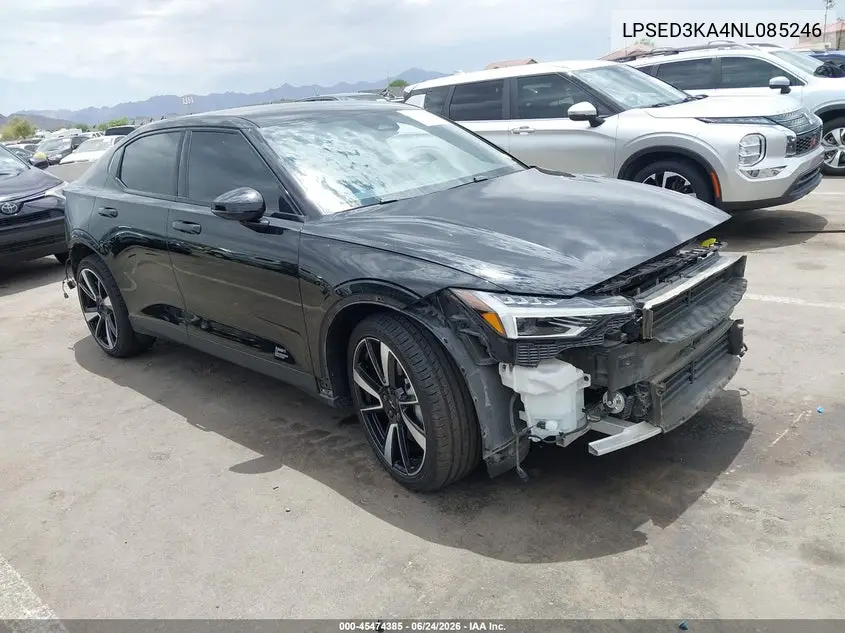 2022 Polestar 2 Long Range Dual Motor VIN: LPSED3KA4NL085246 Lot: 45474385