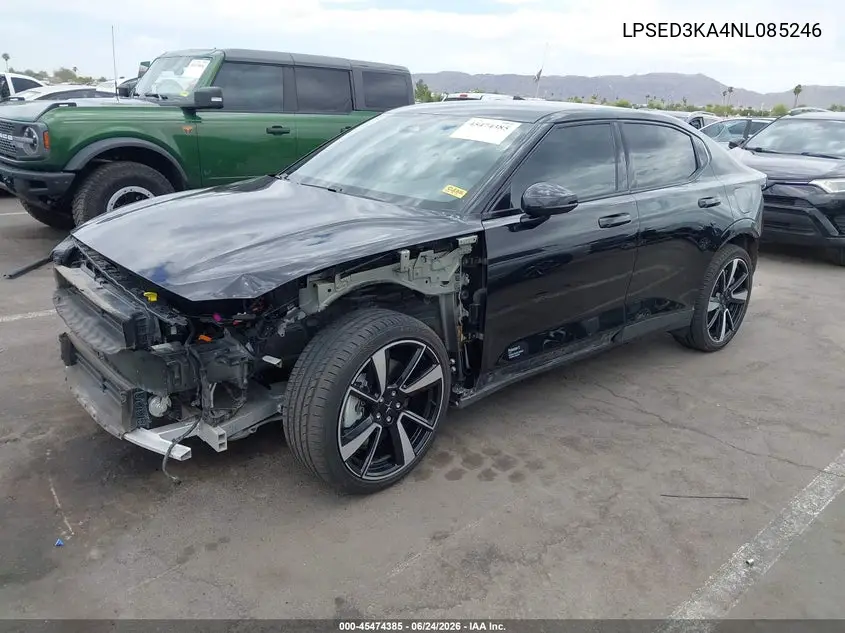 2022 Polestar 2 Long Range Dual Motor VIN: LPSED3KA4NL085246 Lot: 45474385