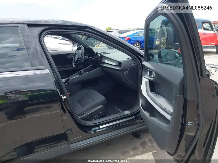 2022 Polestar 2 Long Range Dual Motor VIN: LPSED3KA4NL085246 Lot: 45474385
