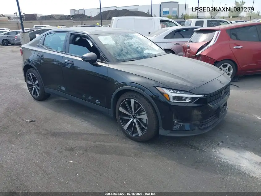 2022 Polestar 2 Long Range Dual Motor VIN: LPSED3KAXNL081279 Lot: 45633422