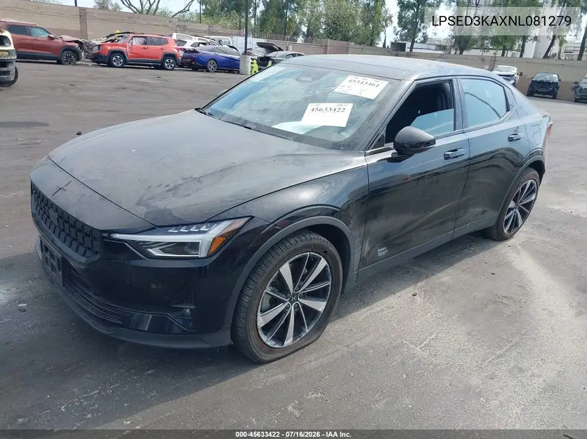 2022 Polestar 2 Long Range Dual Motor VIN: LPSED3KAXNL081279 Lot: 45633422