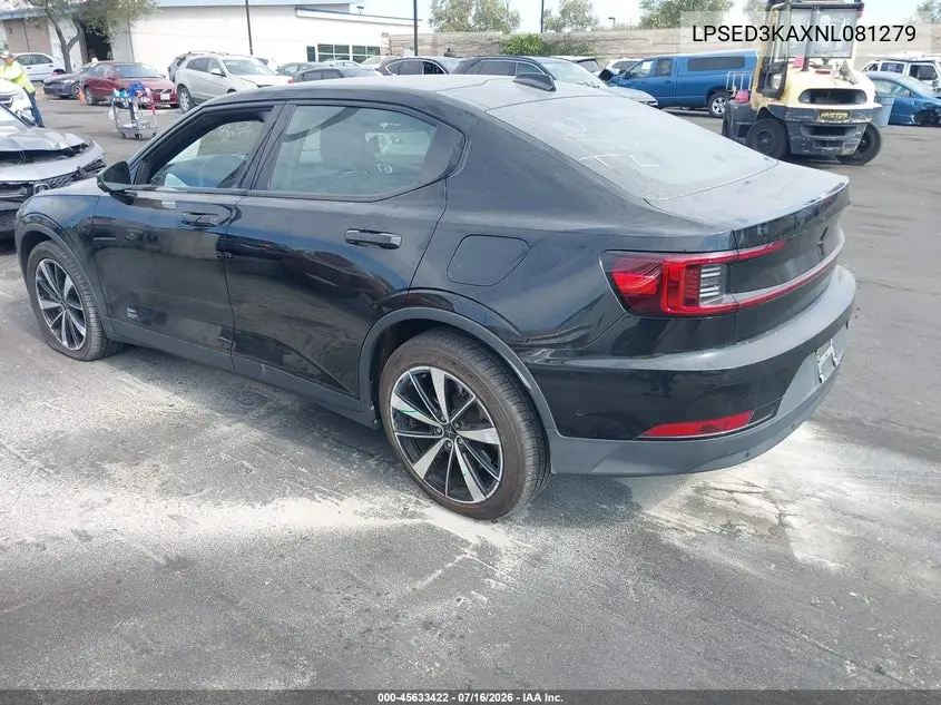 2022 Polestar 2 Long Range Dual Motor VIN: LPSED3KAXNL081279 Lot: 45633422