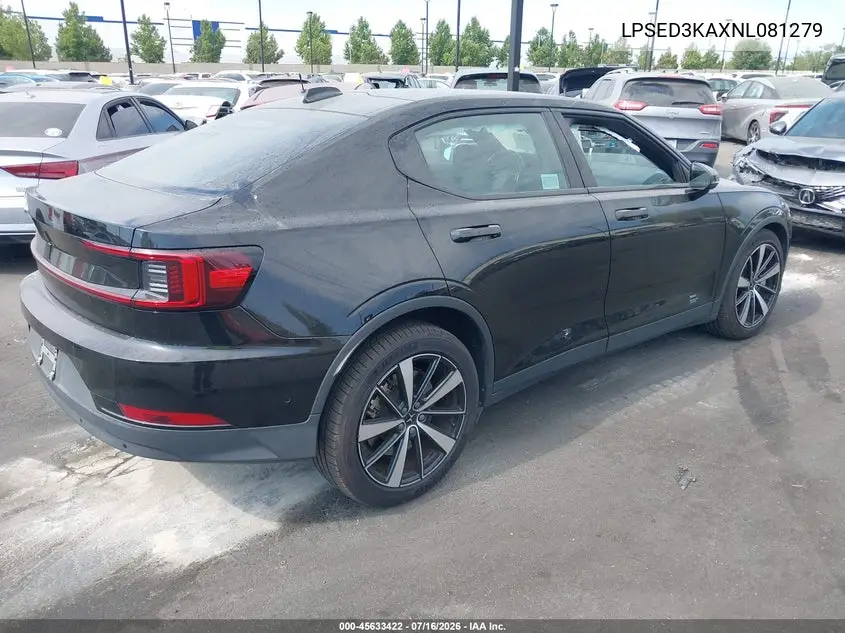 2022 Polestar 2 Long Range Dual Motor VIN: LPSED3KAXNL081279 Lot: 45633422