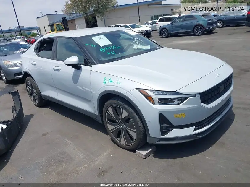 2023 Polestar 2 Long Range Single Motor/Long Range Single Motor Plus VIN: YSMEG3KA2PL115124 Lot: 45128741