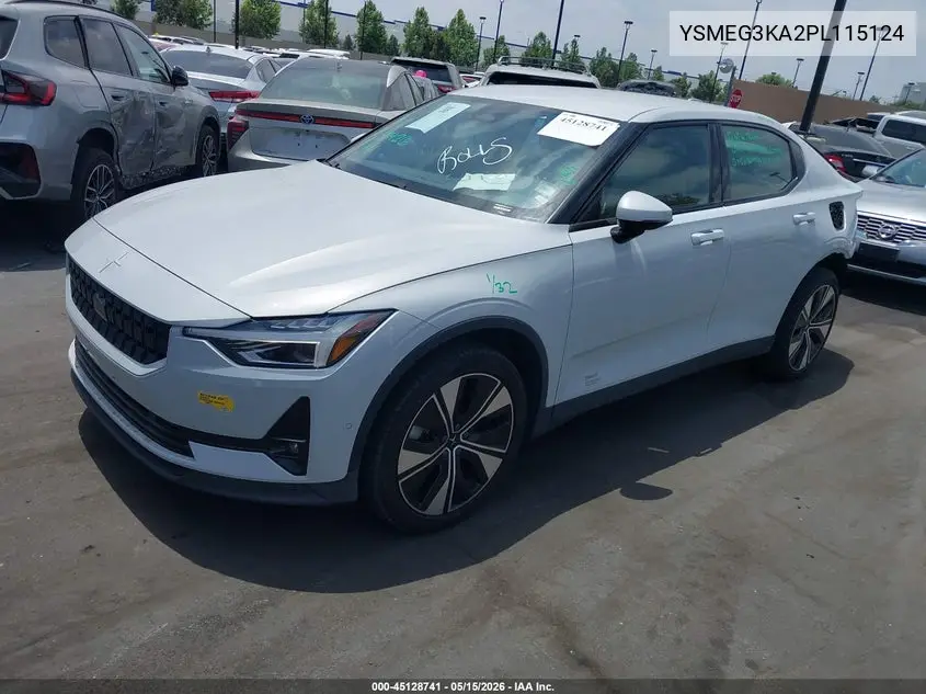 2023 Polestar 2 Long Range Single Motor/Long Range Single Motor Plus VIN: YSMEG3KA2PL115124 Lot: 45128741
