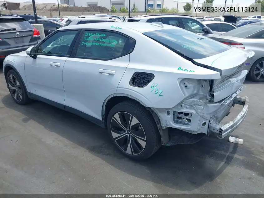 2023 Polestar 2 Long Range Single Motor/Long Range Single Motor Plus VIN: YSMEG3KA2PL115124 Lot: 45128741